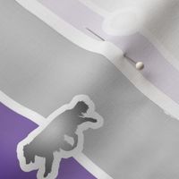 Border Collie Bead Chain - purple silver