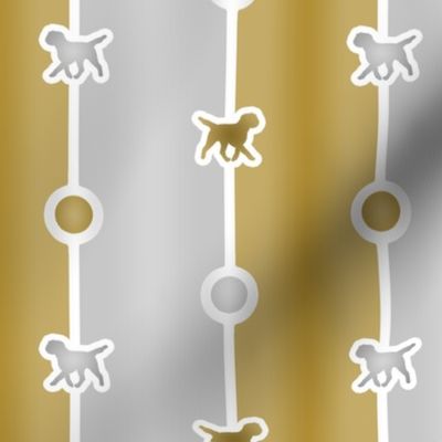 Border Terrier Bead Chain - silver gold