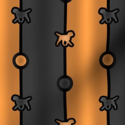 Border Terrier Bead Chain - rust black