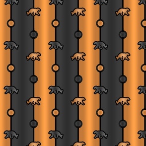Borzoi Bead Chain - rust black