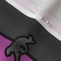 Borzoi Bead Chain - magenta black