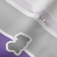 Coton De Tulear Bead Chain - purple silver