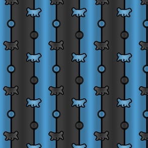 Newfoundland Bead Chain - blue black