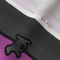 Russell Terrier Bead Chain - magenta black