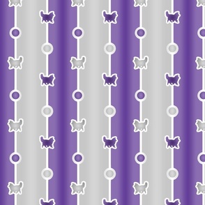 Shetland Sheepdog Bead Chain - purple silver