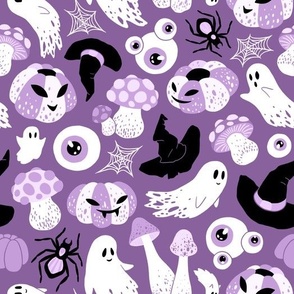 (large) Spooky pastel Halloween purple background