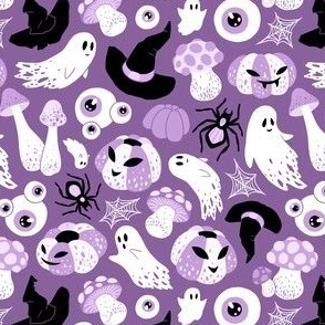 (small) Spooky pastel Halloween purple background