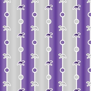 Whippet Bead Chain - purple silver