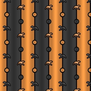 Whippet Bead Chain - rust black