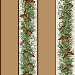PINE ROPING STRIPE - IN THE FOREST COLLECTION (BROWN)