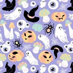 (small) Spooky pastel Halloween lilac background