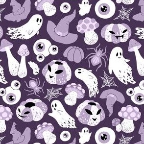 (small) Spooky pastel Halloween plum background