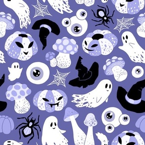 (large) Spooky pastel Halloween periwinkle background