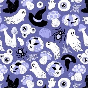 (small) Spooky pastel Halloween periwinkle background