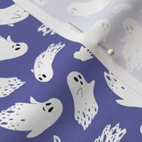 (small) Friendly ghosts periwinkle background