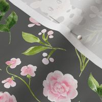 pink floral farm grey