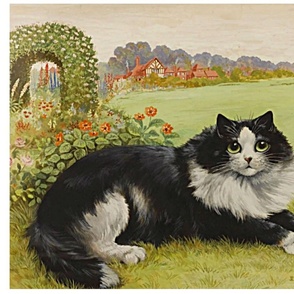 Cat in the Garden by Louis Wain, FQ