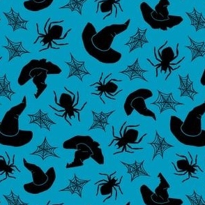 (small) Witch's attic blue background