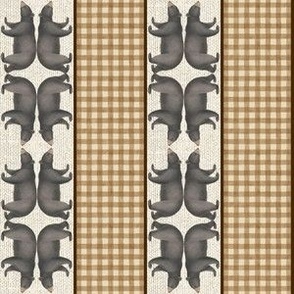BEAR STRIPE - IN THE FOREST COLLECTION (BROWN)