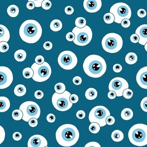 (large) Eyes blue-green background