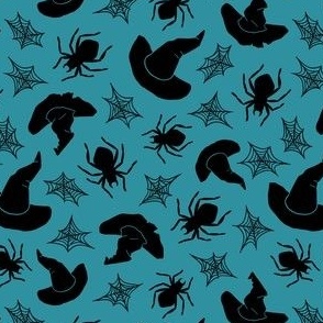 (small) Witch's attic teal background