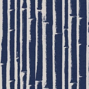 BoHo Bamboo Grasscloth Wallpaper - Warm Gray/Navy  