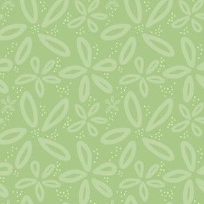 Small - Blooms on green with dots