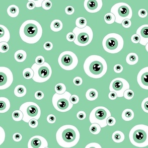 (large) Eyes light green background