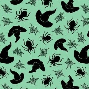 (small) Witch's attic light green background