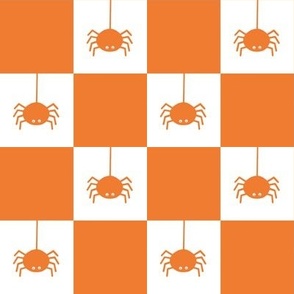 orange spider checkers - 2in