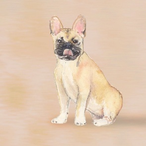 French Bulldog Patches On Clothes A-level Washable oil Watercolor