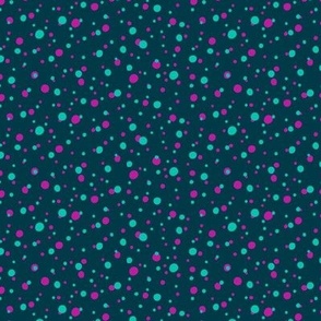 Double Dots- Fuschia & Aqua