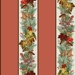 FOREST STRIPE - IN THE FOREST COLLECTION (RUSSET)