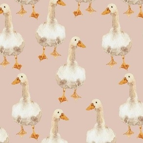 Watercolor Geese {Blush Pink} Large Scale