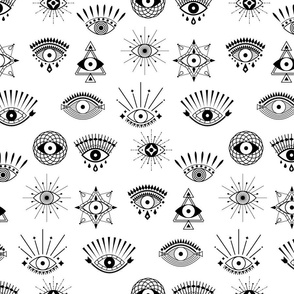 Black and White Evil Eye Talismans- Medium