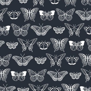 Butterfly Outline - Large Midnight