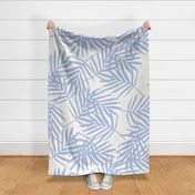 Large Tropical Fronds - Soft Blue - Tropical - Palm Trees - Minimalist - Palm Fronds - Palm Leaf - Leaves - Caribbean