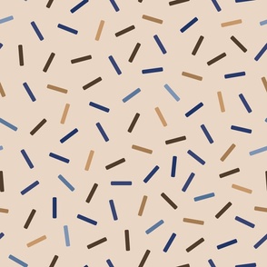 Sprinkles in Earthy Colors on a Beige Background - Minimalist - Kids - Nursery - Baby Apparel - Earth Tones - Geometric - Playful