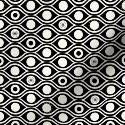 All eyes are on you - black and white repeating eyes  - bold abstract - small 