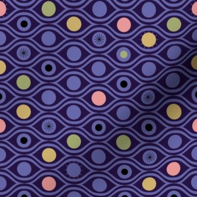 All eyes are on you - Very Peri, colourful purple repeating eyes  - bold abstract - small 
