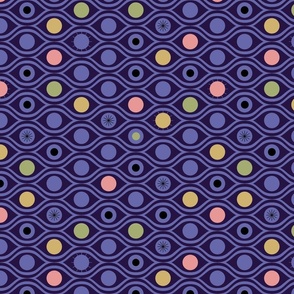 All eyes are on you - Very Peri, colourful purple repeating eyes  - bold abstract - medium