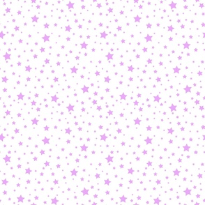 Stars of the Galaxy - Pink on White - Large