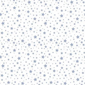 Stars of the Galaxy - Blue Grey on White - Large