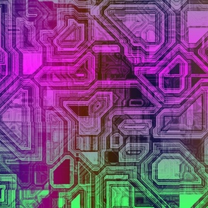 Cyber Rave Fabric, Wallpaper and Home Decor