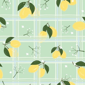 Lemon Plaids - Mint