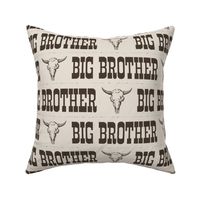 Large Scale - Western Big Brother Chocolate on Beige 