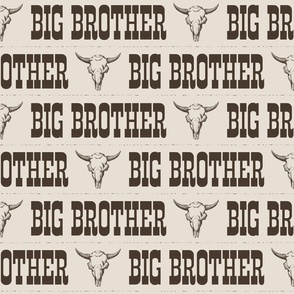 Large Scale - Western Big Brother Chocolate on Beige 