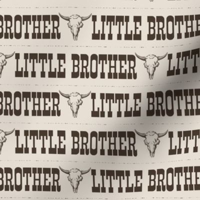 Medium Scale - Western Little Brother Chocolate on Beige