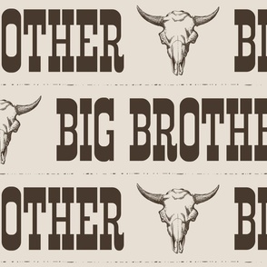 XL Scale - Western Big Brother Chocolate on Beige