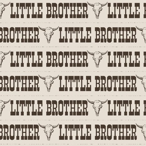 Large Scale - Western Little Brother Chocolate on Beige